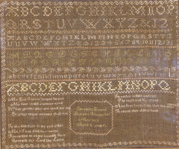 Sampler
Elizabeth Evans
Photographer unidentified