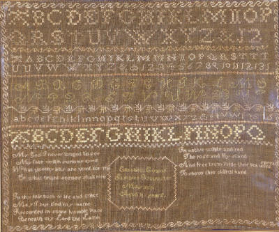 Sampler
Elizabeth Evans
Photographer unidentified