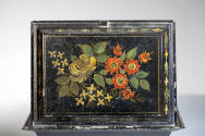 Artist unidentified, “Box”, Stevens Shop, Maine, 1815, Paint on tinplate, 3 1/4 × 10 × 7 1/2 in…