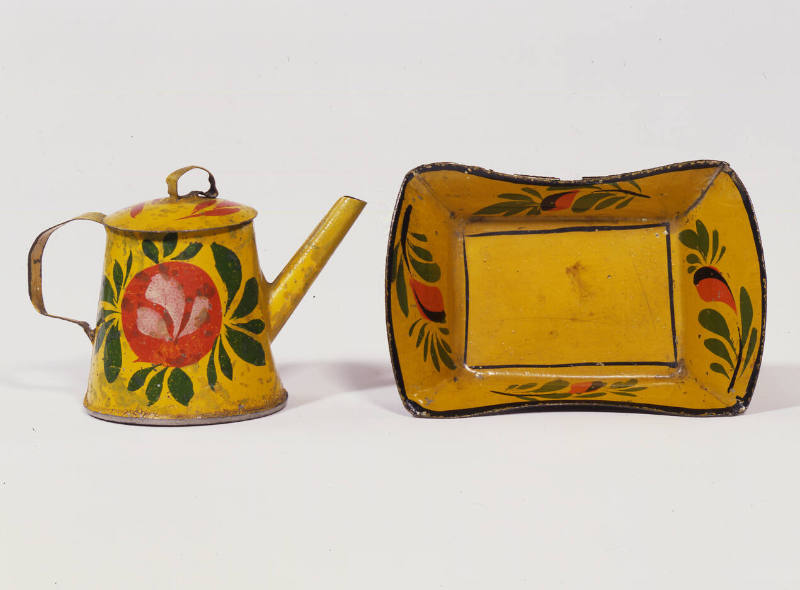 Artist unidentified, “Coffee Pot”, Eastern United States, 19th century, Paint on tinplate, 2 3/…