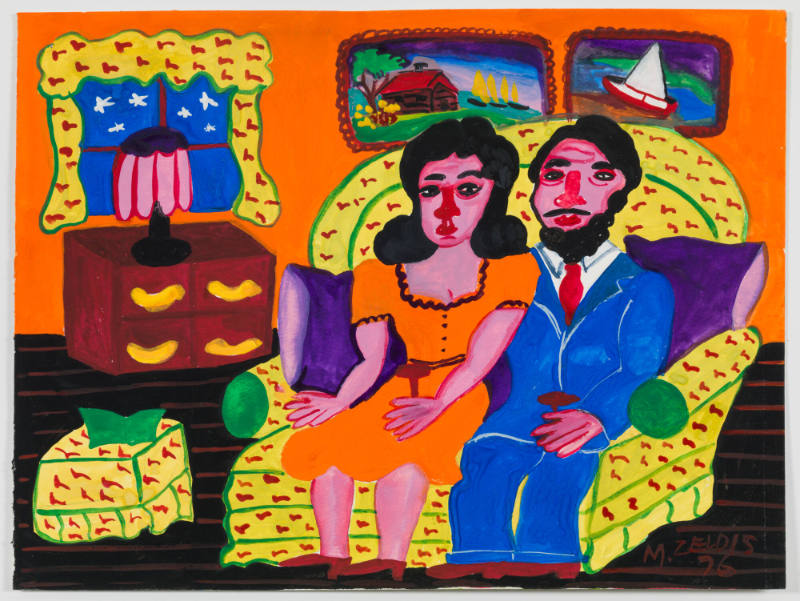 Malcah Zeldis, (b. 1931), “Untitled,” New York City, 1976, Watercolor on paper, 9 × 12 in., Col…