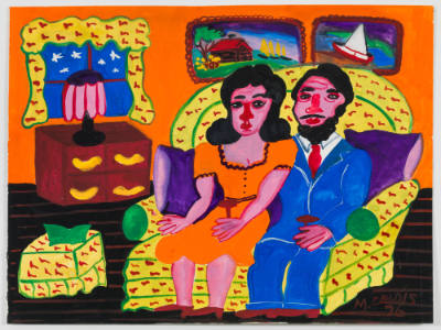 Malcah Zeldis, (b. 1931), “Untitled,” New York City, 1976, Watercolor on paper, 9 × 12 in., Col…