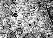 Jean-Pierre Nadau (b. 1963), “Amazonie (Amazon),” Morillon, France, 2007, Sergent-Major pen, bl…
