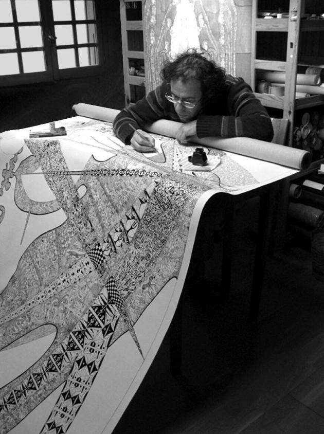 Jean-Pierre Nadau working on Amazonie (Amazon)
Photo by Jean-Pierre Nadau