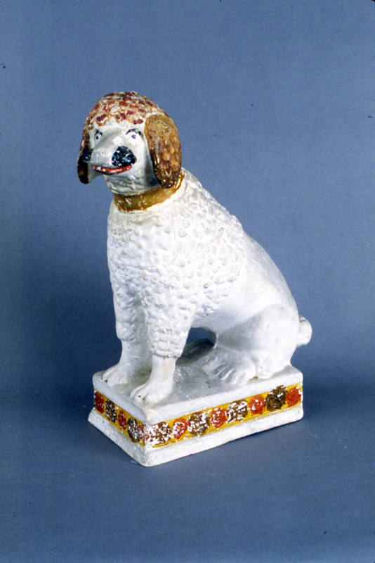 Artist unidentified, “French Poodle,” Eastern United States, 1860–1900, Paint on plaster of Par…