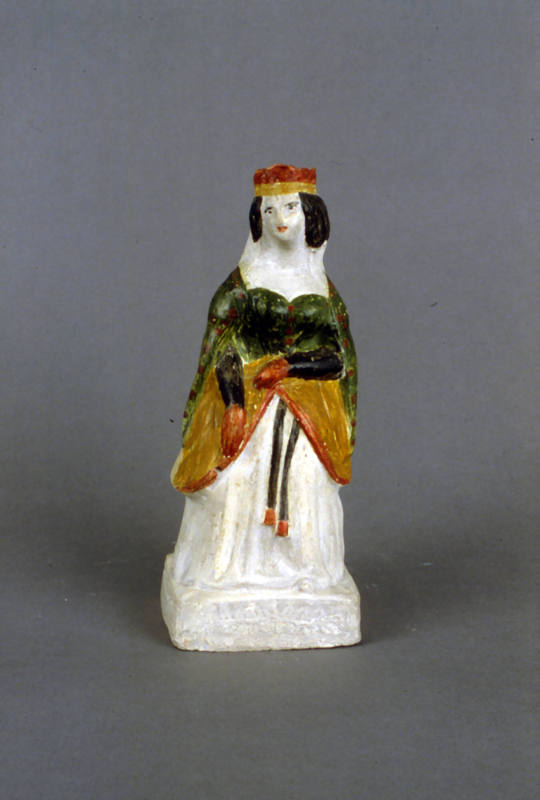 Artist unidentified, “Figurine of woman wearing crown,” Eastern United States, 1860 - 1900, Pai…