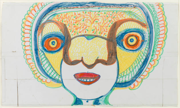 Large Woman's head
Nellie Mae Rowe, (1900–1982)
Photo by Adam Reich