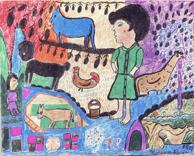 Woman Warning Black Dog Not to Eat Too Many Mulberries
Nellie Mae Rowe
Photographed by Terry …