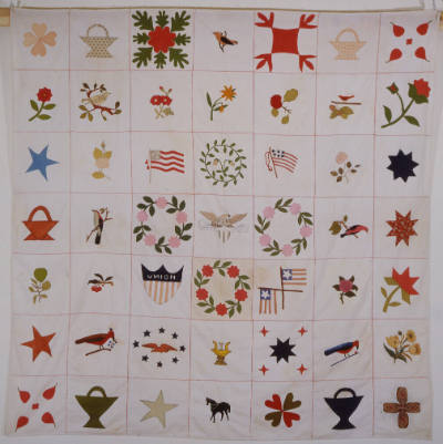 Union and Liberty Sampler Quilt Top
Artist unidentified
Photo by Scott Bowron